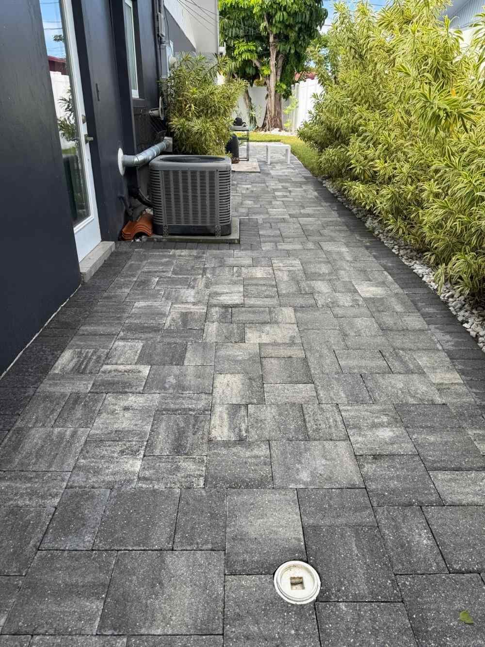 Clean surface after pressure washing