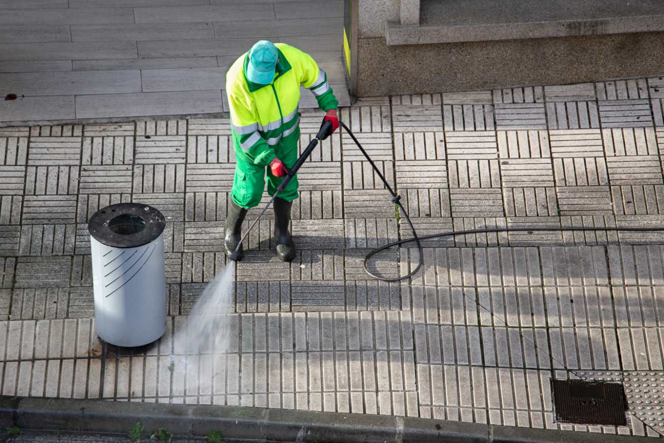 Professional driveway sealing service protecting residential driveway